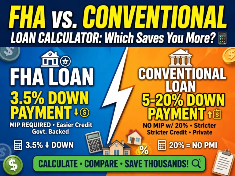 FHA vs. Conventional Loan Calculator