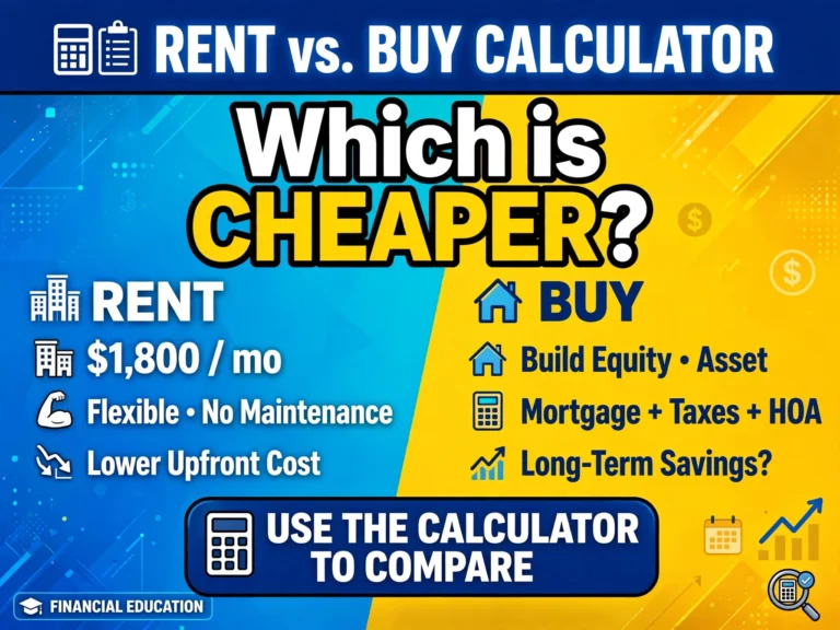 Rent vs. Buy Calculator: Which Is Actually Cheaper? Let’s Ditch the Guilt Trip